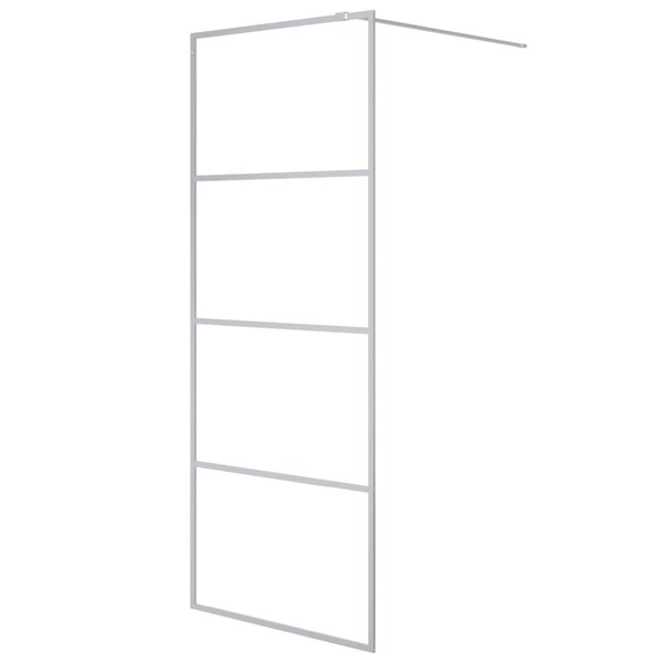 vidaXL Paroi de douche Argenté 80x195 cm Verre ESG transparent