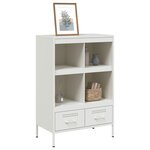 vidaXL Buffet haut blanc 68x39x101 5 cm acier laminé à froid