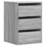vidaXL Commode d'angle sonoma gris 40x41x58 cm bois d'ingénierie