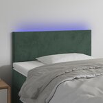 vidaXL Tête de lit à LED Vert foncé 80x5x78/88 cm Velours