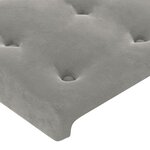 vidaXL Tête de lit avec oreilles Gris clair 83x23x78/88 cm Velours