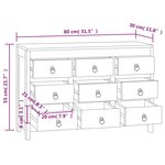 vidaXL Commode 80x30x55 cm Bois massif de teck