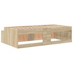 vidaXL Cadre de lit de rangement Chêne Sonoma 80x200 cm