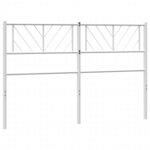 vidaXL Tête de lit métal blanc 140 cm