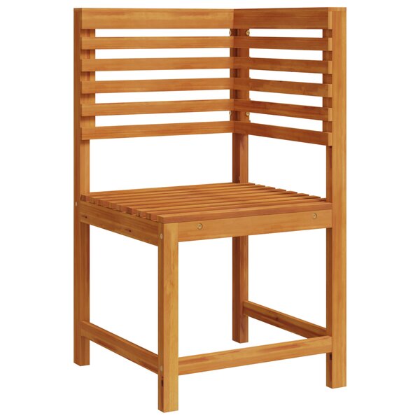 Chaise d'angle de jardin vidaXL en bois massif d'acacia
