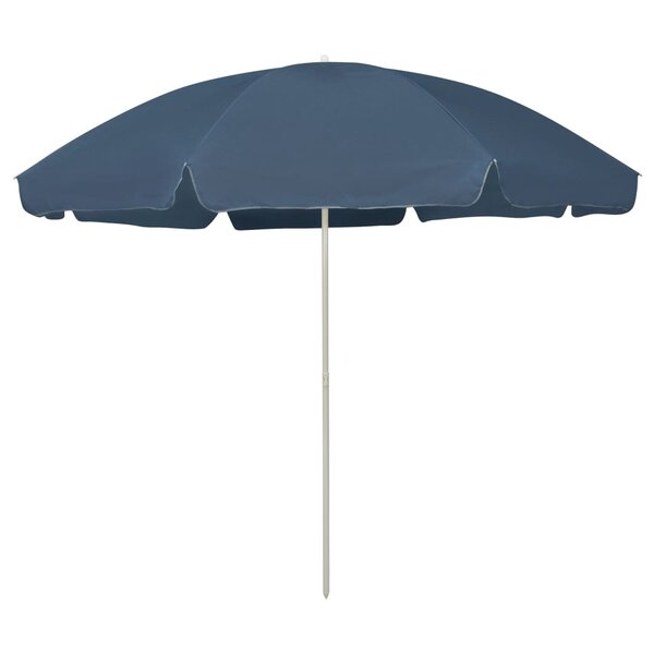 vidaXL Parasol de plage Bleu 300 cm