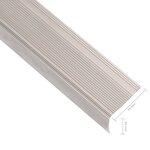 vidaXL Nez de marche Forme en L 15 pcs Aluminium 100 cm Champagne