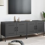 vidaXL Meubles TV 2 Pièces noir 68x39x50 5 cm acier
