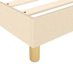 vidaXL Cadre de lit sans matelas crème 80x200 cm tissu