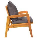 vidaXL Chaises de jardin 2 Pièces 59 5x65x71 5 cm Bois massif