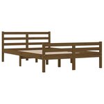 vidaXL Cadre de lit Marron miel Bois massif 120x200 cm