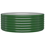 vidaXL Lit surélevé de jardin Acier enduit de poudre 100x100x36cm Vert