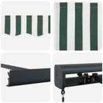 vidaXL Store Manuel Rétractable Vert et Blanc 500x300 cm