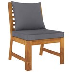 Salon de jardin meuble d'extérieur ensemble de mobilier 4 pièces avec coussin bois d'acacia solide 02_0016071