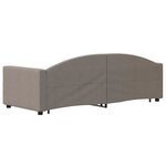 vidaXL Lit de jour avec gigogne et tiroirs sans matelas taupe 80x200cm
