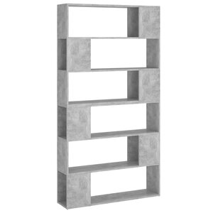 vidaXL Bibliothèque/Séparateur de pièce Gris béton 100x24x188 cm