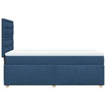 vidaXL Sommier à lattes de lit avec matelas Bleu 90x200 cm Tissu