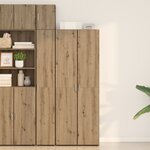 vidaXL Highboard artisan en chêne 70x42.5x185 cm en bois d'ingénierie