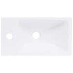 vidaXL Lavabo 400x220x90 mm SMC Blanc