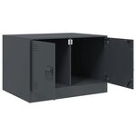 vidaXL Table basse anthracite 67x50x44 cm acier
