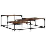 vidaXL Table basse chêne fumé 107x107x40 cm bois d'ingénierie