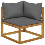 vidaXL Salon de jardin 9 Pièces avec coussin Bois d'acacia solide