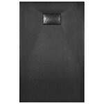 vidaXL Bac de douche SMC Noir 100 x 80 cm