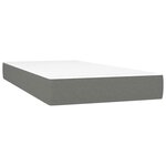 vidaXL Sommier à lattes de lit avec matelas gris foncé 120x190cm tissu