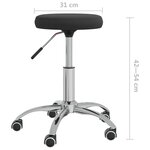vidaXL Chaise pivotante de bureau Noir Velours