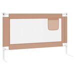 vidaXL Barrière de sécurité de lit d'enfant Taupe 120x25 cm Tissu