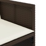 vidaXL Ensemble à manger de jardin avec coussins 13 Pièces marron rotin