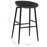 vidaXL Chaises de bar lot de 4 noir