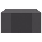 vidaXL Tables basses 4 Pièces gris brillant 33x33x33 cm bois d'ingénierie