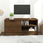 vidaXL Meuble TV Chêne marron 80x35x36 5 cm Bois d'ingénierie