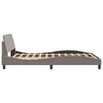 vidaXL Cadre de lit sans matelas taupe 140x200 cm tissu