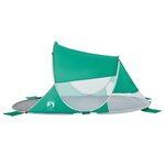 vidaXL Tente de plage 2 personnes vert d'eau escamotable imperméable