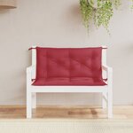 vidaXL Coussins de banc de jardin lot de 2 rouge bordeaux tissu Oxford