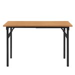Table pliante de cuisine à manger hauteur réglable pour 4 personnes 120 cm marron et noir 03_0004364