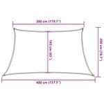 vidaXL Voile d'ombrage 160 g/m² Rouge 3/4x2 m PEHD