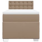 vidaXL Sommier à lattes de lit avec matelas Cappuccino 90x190 cm
