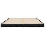 vidaXL Cadre de lit noir 135x190 cm double bois de pin massif