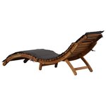 vidaXL Chaises longues et coussins 2 Pièces Gris foncé Bois massif acacia