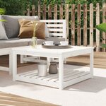 vidaXL Table de jardin blanc 82 5x82 5x45 cm bois massif de pin