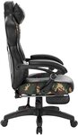 Fauteuils de bureau sport chaise de jeu avec appui-tête coussin lombaire et repose-pieds en cuir synthétique camouflage noir 19_0000081