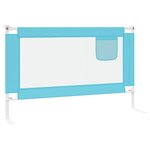 vidaXL Barrière de sécurité de lit d'enfant Bleu 120x25 cm Tissu