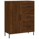 vidaXL Buffet haut Chêne marron 69 5x34x180 cm Bois d'ingénierie