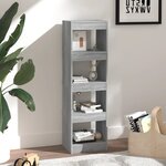 vidaXL Bibliothèque/Séparateur de pièce Sonoma gris 40x30x135 cm