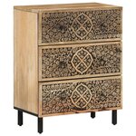 vidaXL Armoires latérales 2 Pièces 60x33x75 cm bois massif de manguier