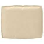 vidaXL Coussin de palette pour dossier Beige 50x40x12 cm en tissu Oxford