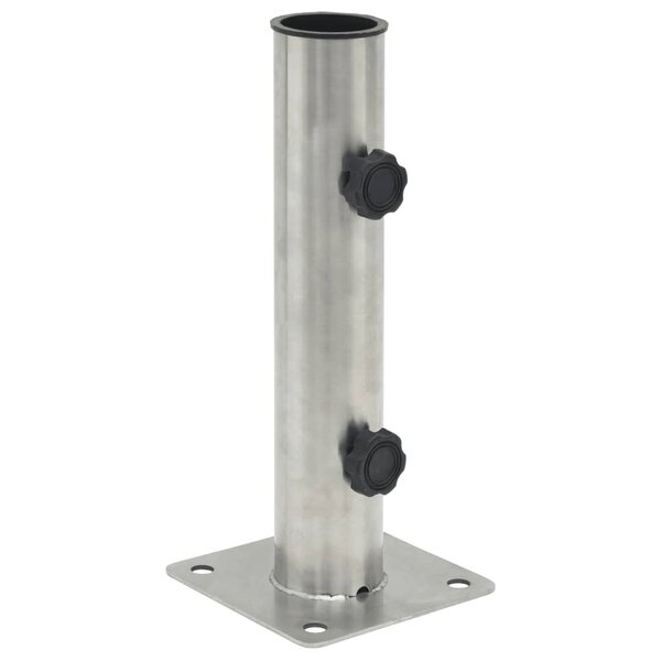 vidaXL Base de parasol pour mât Ø38/48 mm argenté acier